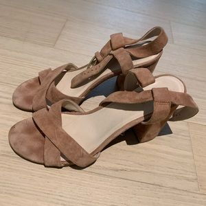 Tan suede Cole Haan heels